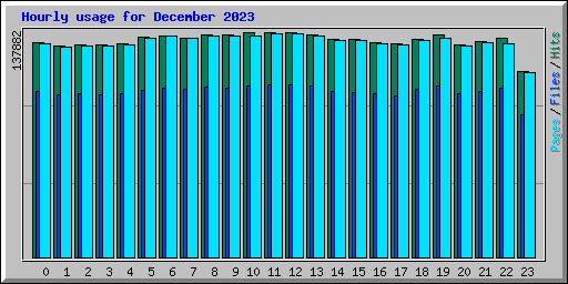 Hourly usage for December 2023